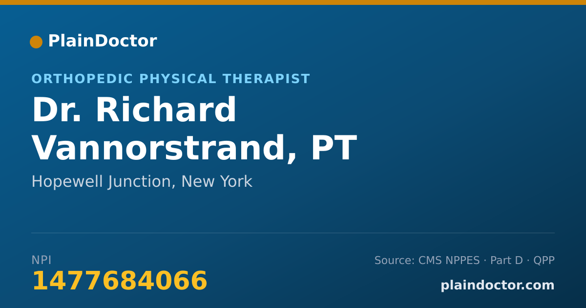 Shareable card for Richard Vannorstrand, PT - Orthopedic Physical Therapist, Hopewell Junction, NY