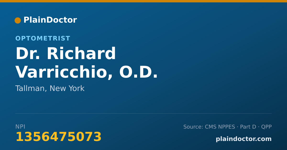 Shareable card for Richard Varricchio, O.D. - Optometrist, Tallman, NY