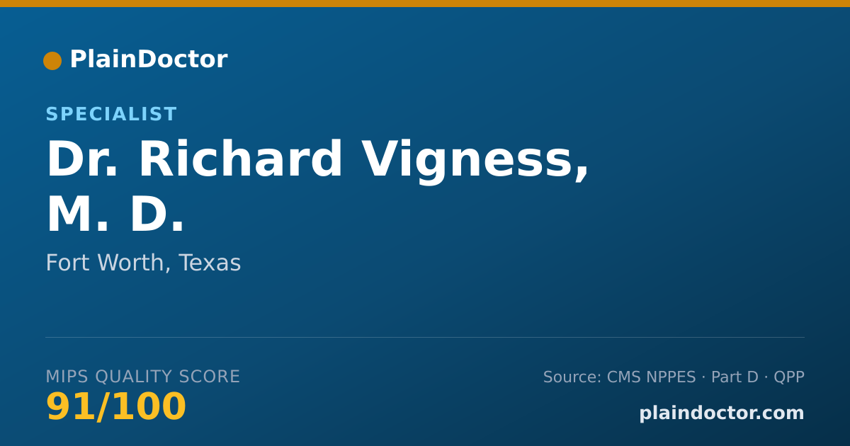 Shareable card for Richard Vigness, M. D. - Specialist, Fort Worth, TX