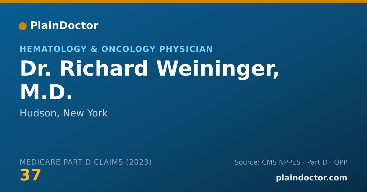 Shareable card for Richard Weininger, M.D. - Hematology & Oncology Physician, Hudson, NY