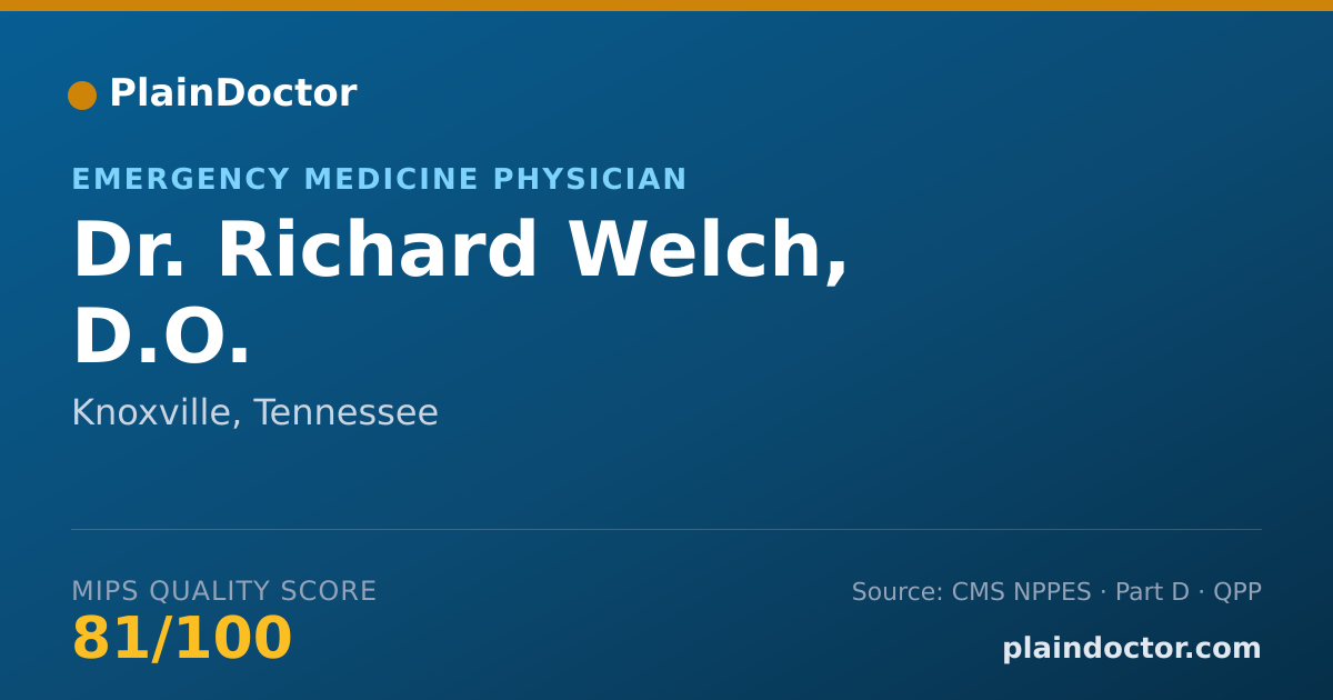 Shareable card for Richard Welch, D.O. - Emergency Medicine Physician, Knoxville, TN