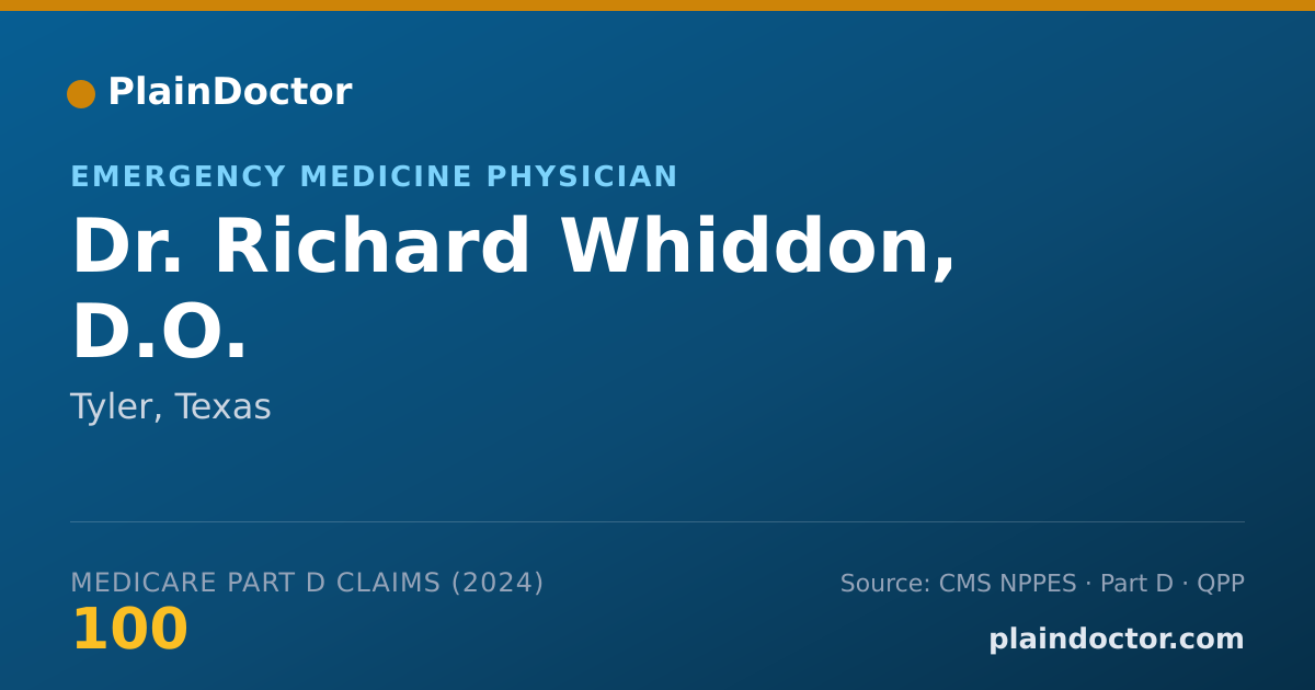 Shareable card for Richard Whiddon, D.O. - Emergency Medicine Physician, Tyler, TX