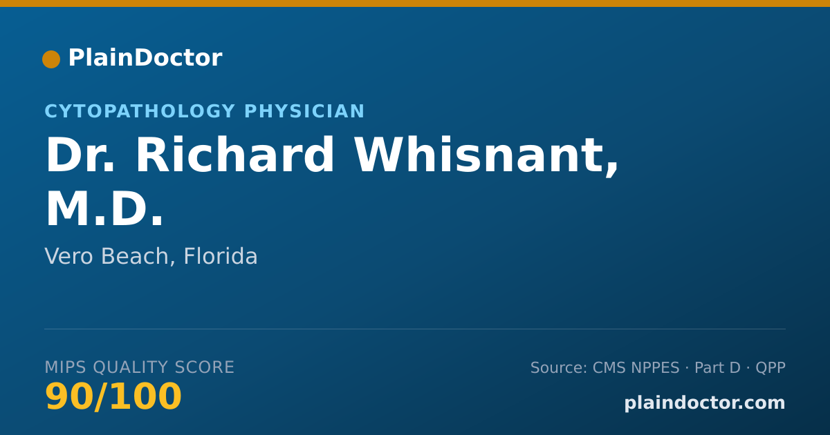 Shareable card for Richard Whisnant, M.D. - Cytopathology Physician, Vero Beach, FL