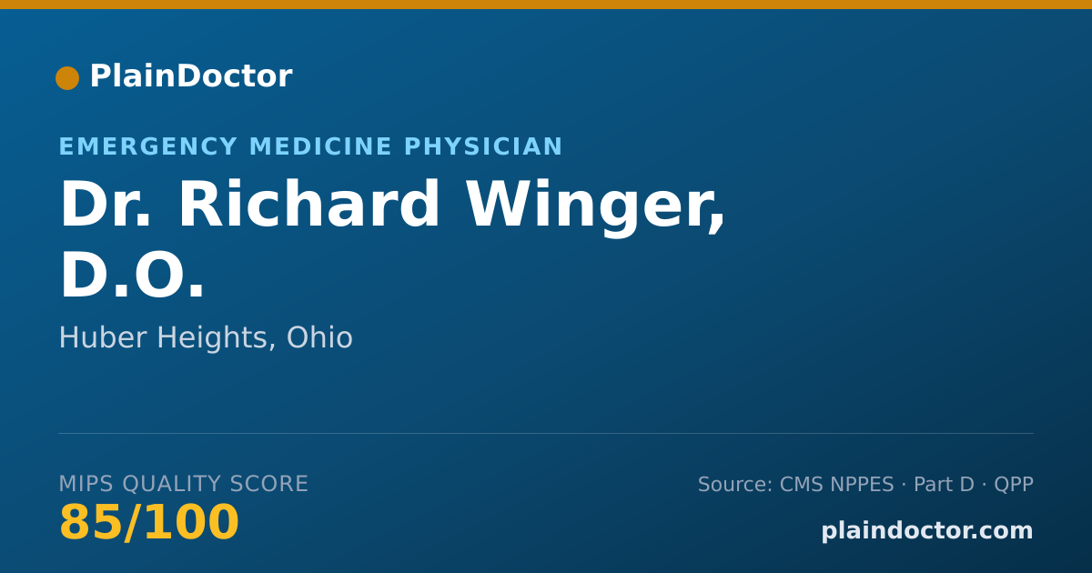 Shareable card for Richard Winger, D.O. - Emergency Medicine Physician, Huber Heights, OH