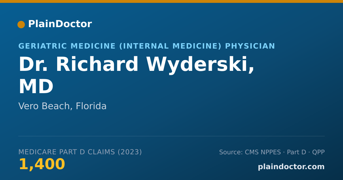 Shareable card for Richard Wyderski, MD - Geriatric Medicine (Internal Medicine) Physician, Vero Beach, FL