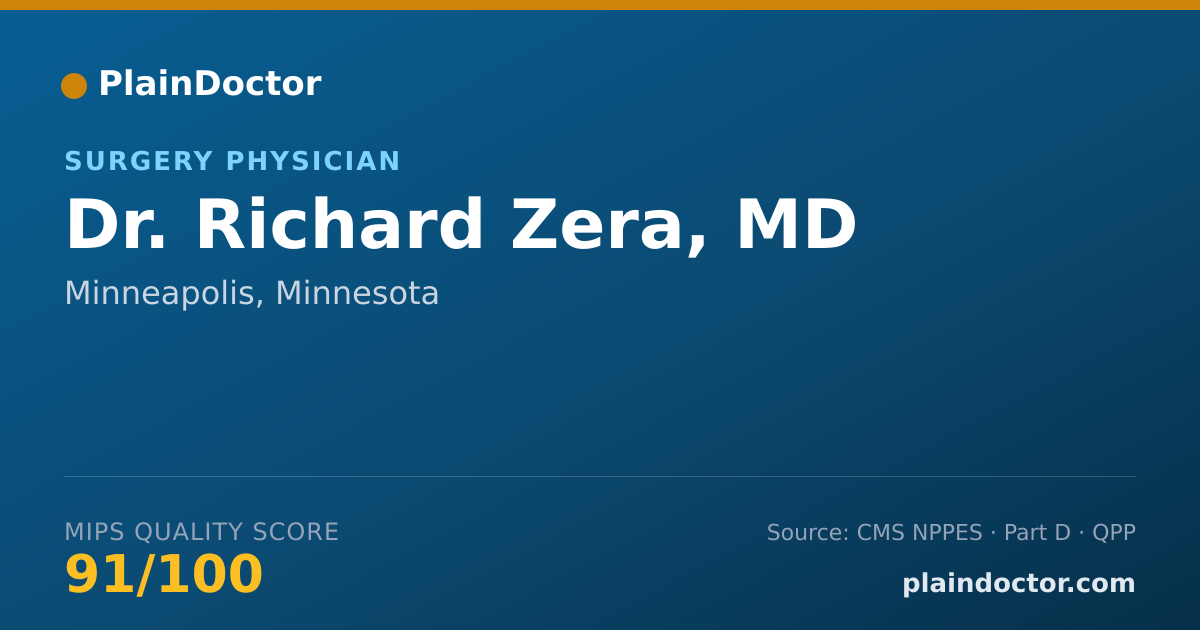 Shareable card for Richard Zera, MD - Surgery Physician, Minneapolis, MN