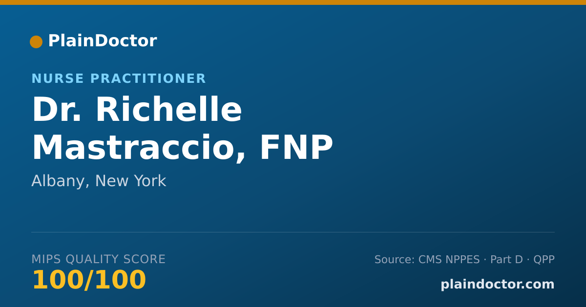 Shareable card for Richelle Mastraccio, FNP - Nurse Practitioner, Albany, NY
