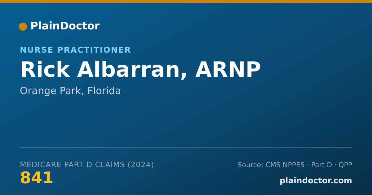 Shareable card for Rick Albarran, ARNP - Nurse Practitioner, Orange Park, FL