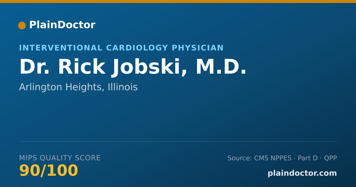 Shareable card for Rick Jobski, M.D. - Interventional Cardiology Physician, Arlington Heights, IL