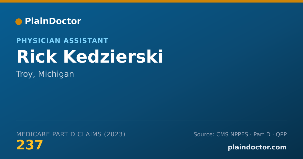 Shareable card for Rick Kedzierski - Physician Assistant, Troy, MI
