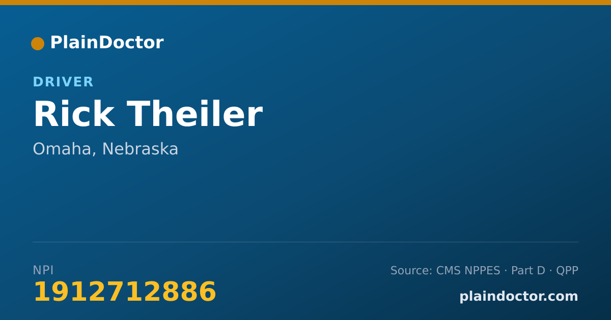 Shareable card for Rick Theiler - Driver, Omaha, NE