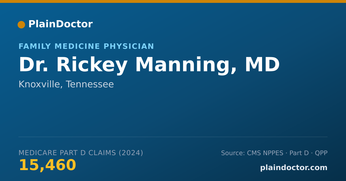Shareable card for Rickey Manning, MD - Family Medicine Physician, Knoxville, TN