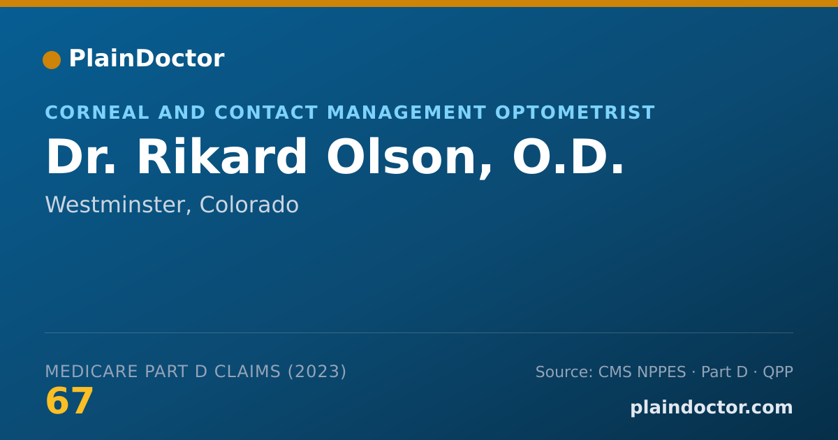 Shareable card for Rikard Olson, O.D. - Corneal and Contact Management Optometrist, Westminster, CO