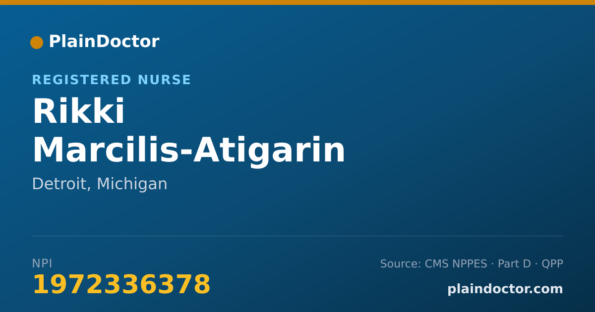 Shareable card for Rikki Marcilis-Atigarin - Registered Nurse, Detroit, MI