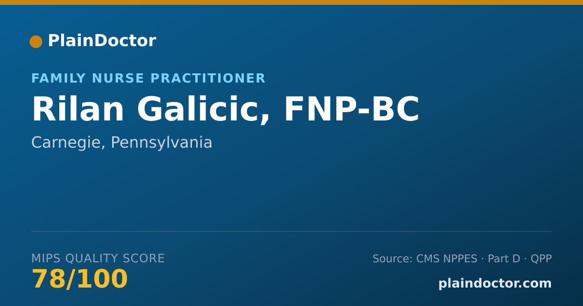 Shareable card for Rilan Galicic, FNP-BC - Family Nurse Practitioner, Carnegie, PA