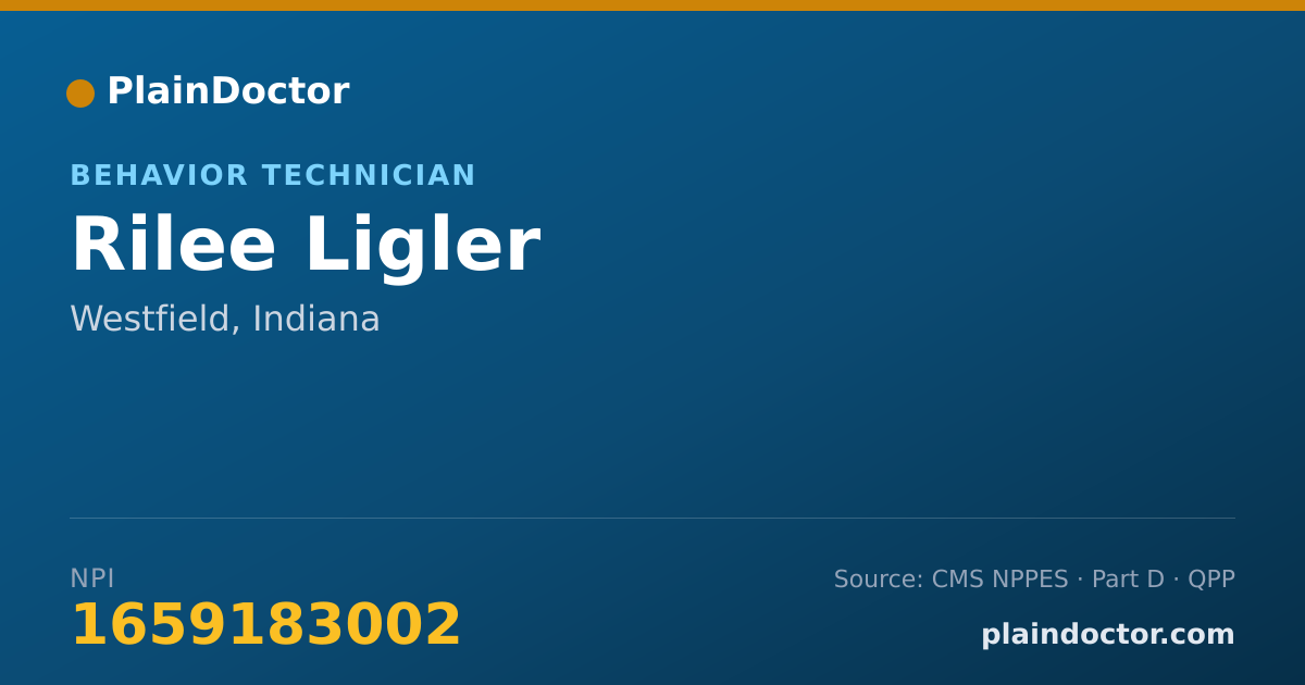 Shareable card for Rilee Ligler - Behavior Technician, Westfield, IN