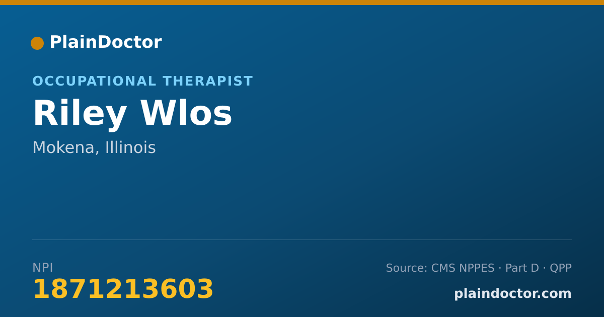 Shareable card for Riley Wlos - Occupational Therapist, Mokena, IL