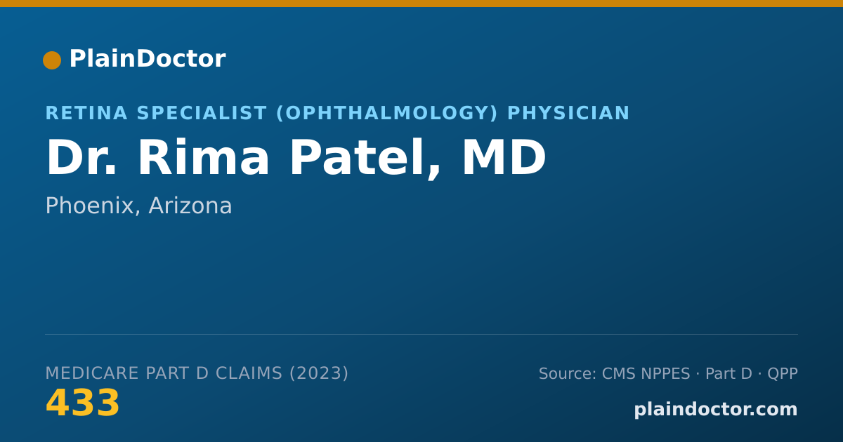 Shareable card for Rima Patel, MD - Retina Specialist (Ophthalmology) Physician, Phoenix, AZ