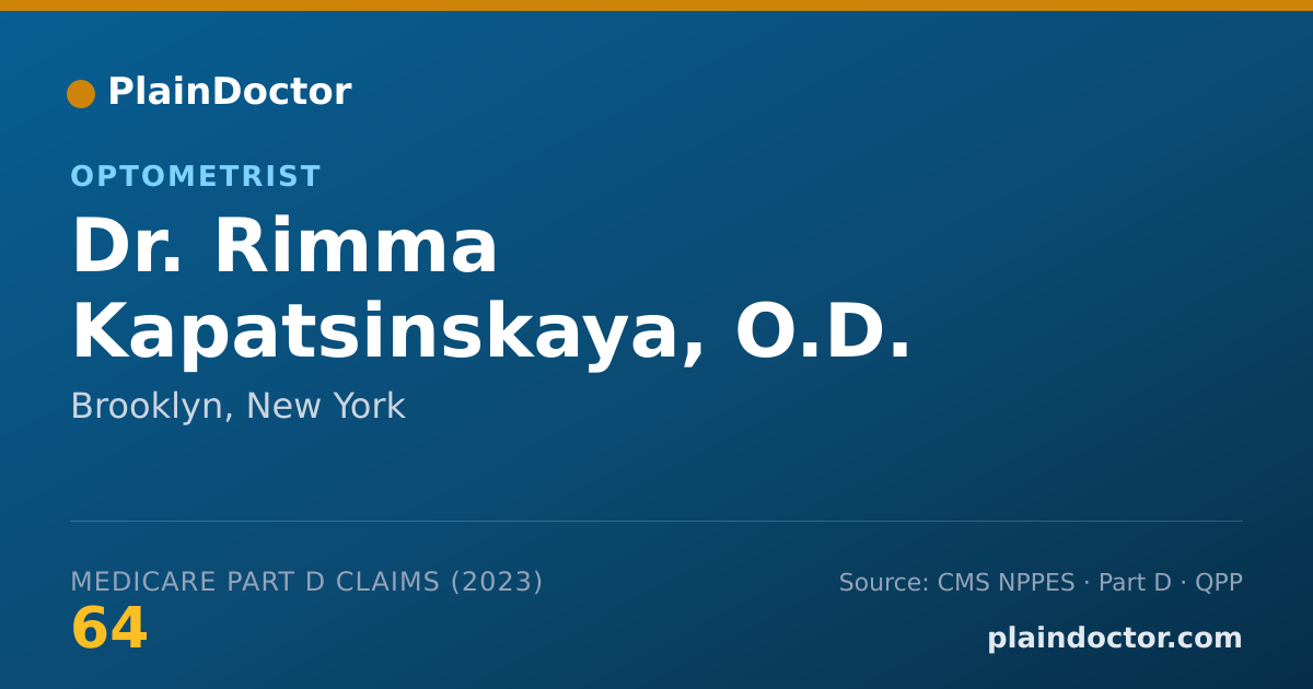 Shareable card for Rimma Kapatsinskaya, O.D. - Optometrist, Brooklyn, NY