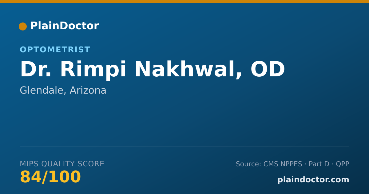 Shareable card for Rimpi Nakhwal, OD - Optometrist, Glendale, AZ