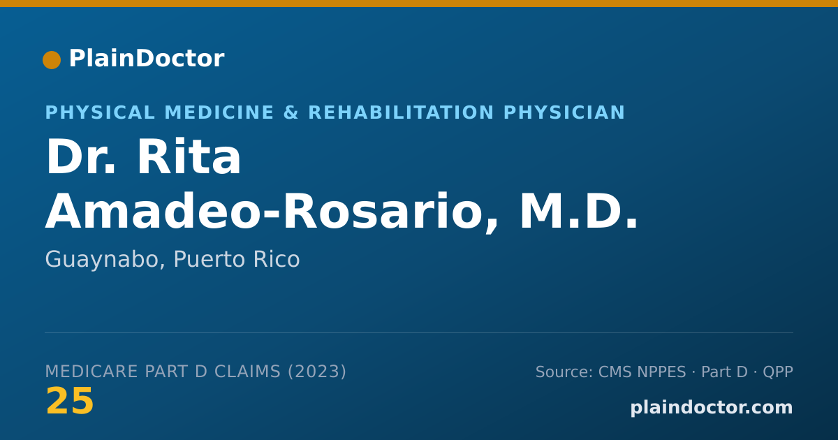 Shareable card for Rita Amadeo-Rosario, M.D. - Physical Medicine & Rehabilitation Physician, Guaynabo, PR