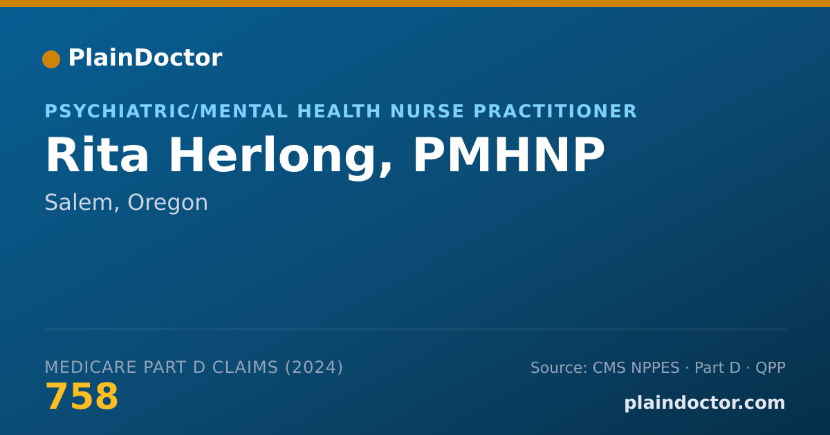 Shareable card for Rita Herlong, PMHNP - Psychiatric/Mental Health Nurse Practitioner, Salem, OR