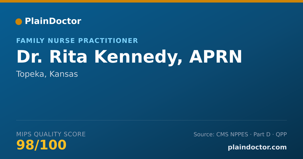 Shareable card for Rita Kennedy, APRN - Family Nurse Practitioner, Topeka, KS