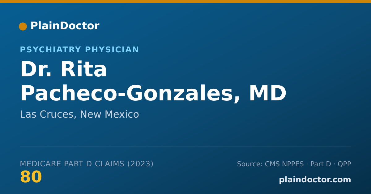 Shareable card for Rita Pacheco-Gonzales, MD - Psychiatry Physician, Las Cruces, NM