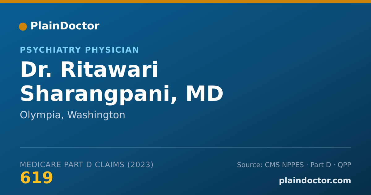 Shareable card for Ritawari Sharangpani, MD - Psychiatry Physician, Olympia, WA