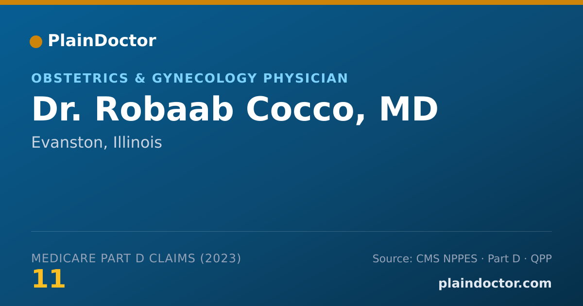 Shareable card for Robaab Cocco, MD - Obstetrics & Gynecology Physician, Evanston, IL