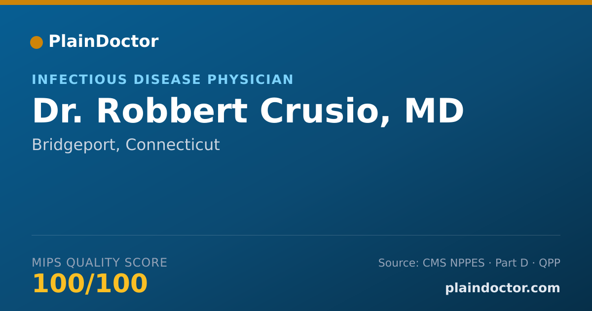 Shareable card for Robbert Crusio, MD - Infectious Disease Physician, Bridgeport, CT