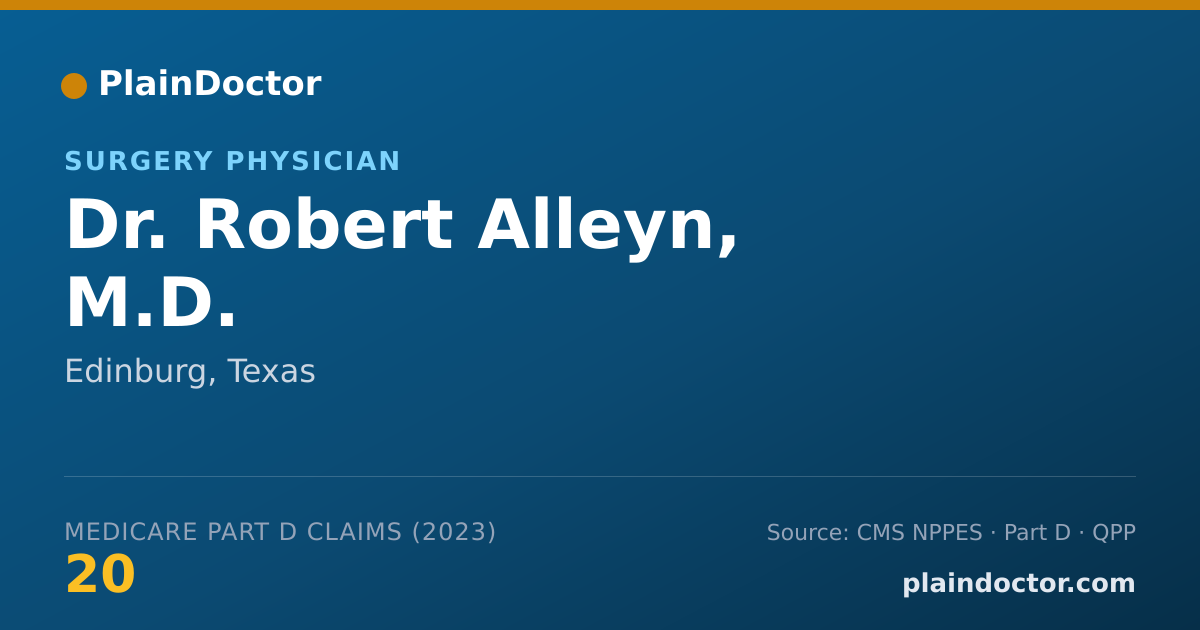Shareable card for Robert Alleyn, M.D. - Surgery Physician, Edinburg, TX