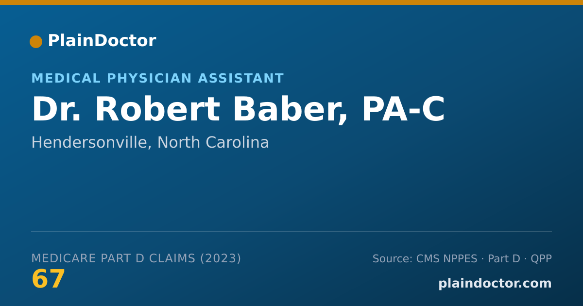 Shareable card for Robert Baber, PA-C - Medical Physician Assistant, Hendersonville, NC