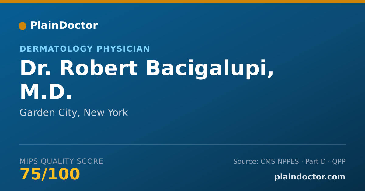 Shareable card for Robert Bacigalupi, M.D. - Dermatology Physician, Garden City, NY