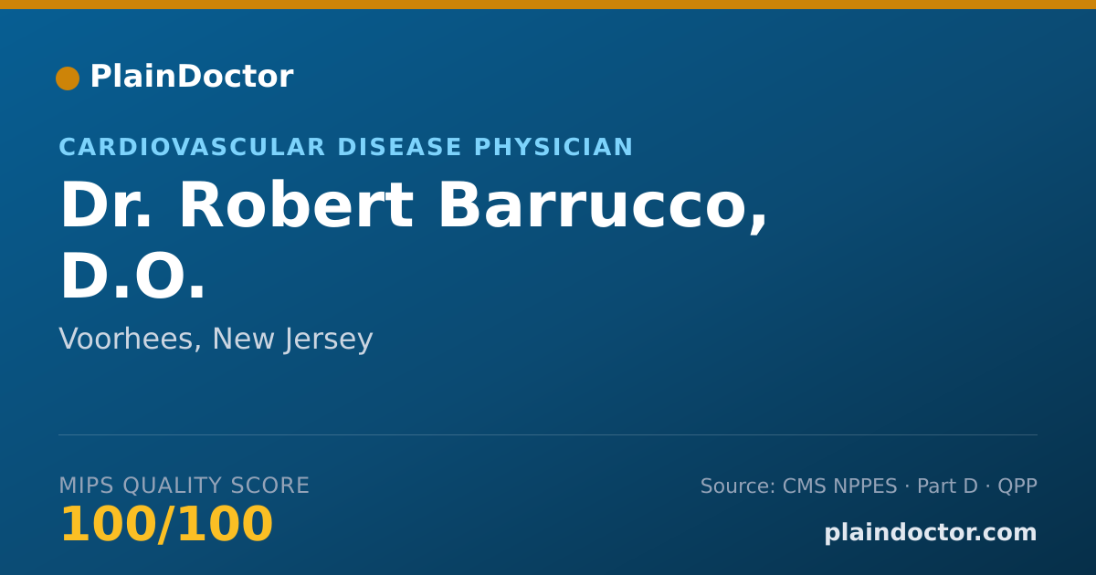 Shareable card for Robert Barrucco, D.O. - Cardiovascular Disease Physician, Voorhees, NJ