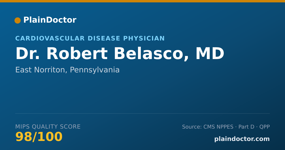 Shareable card for Robert Belasco, MD - Cardiovascular Disease Physician, East Norriton, PA