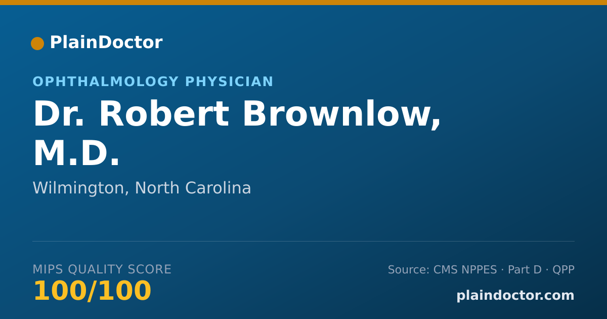 Shareable card for Robert Brownlow, M.D. - Ophthalmology Physician, Wilmington, NC