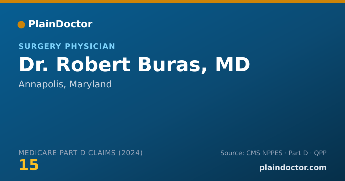 Shareable card for Robert Buras, MD - Surgery Physician, Annapolis, MD