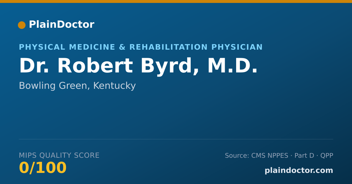 Shareable card for Robert Byrd, M.D. - Physical Medicine & Rehabilitation Physician, Bowling Green, KY