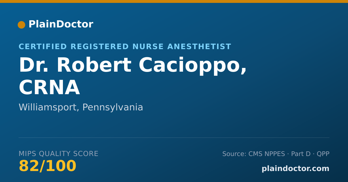 Shareable card for Robert Cacioppo, CRNA - Certified Registered Nurse Anesthetist, Williamsport, PA