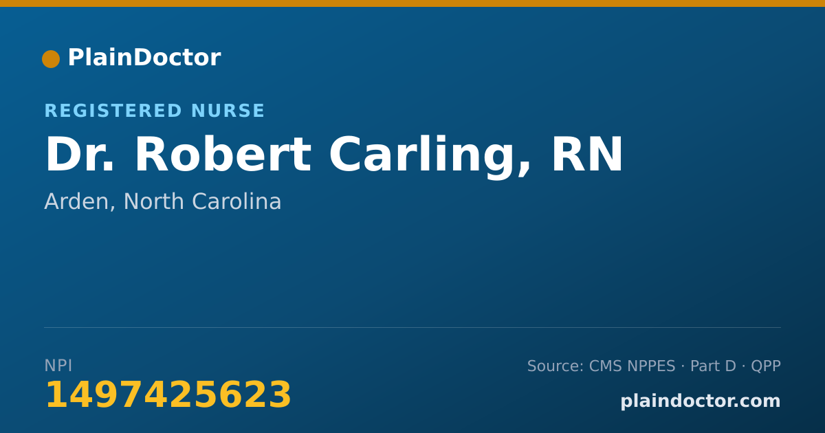 Shareable card for Robert Carling, RN - Registered Nurse, Arden, NC