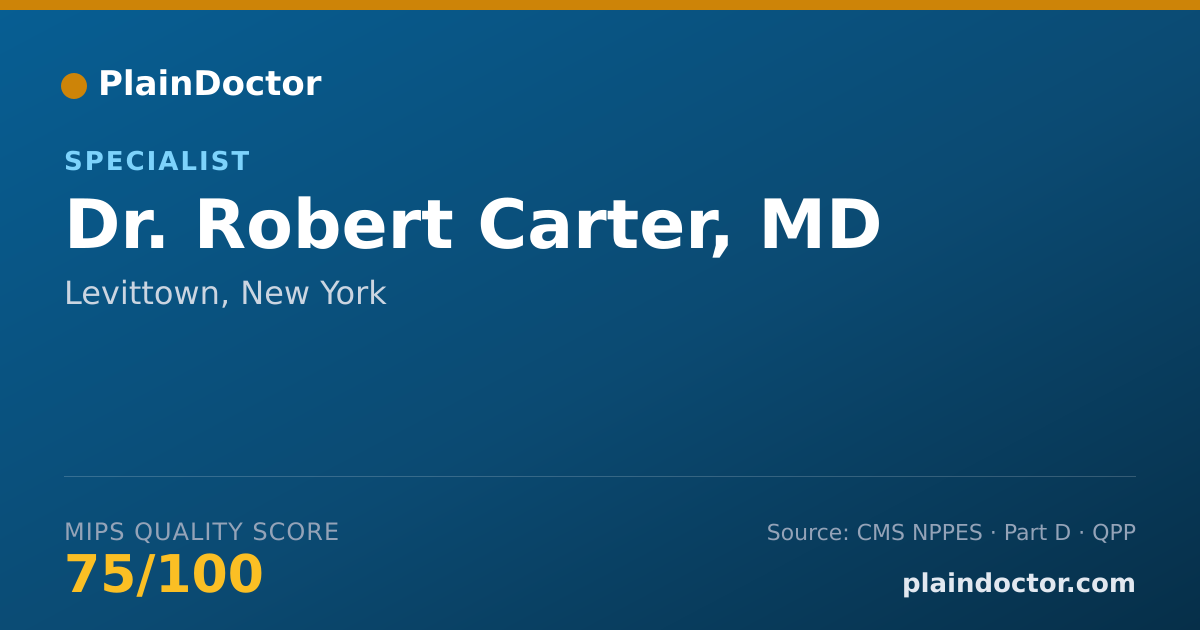 Shareable card for Robert Carter, MD - Specialist, Levittown, NY