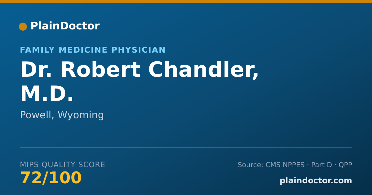 Shareable card for Robert Chandler, M.D. - Family Medicine Physician, Powell, WY