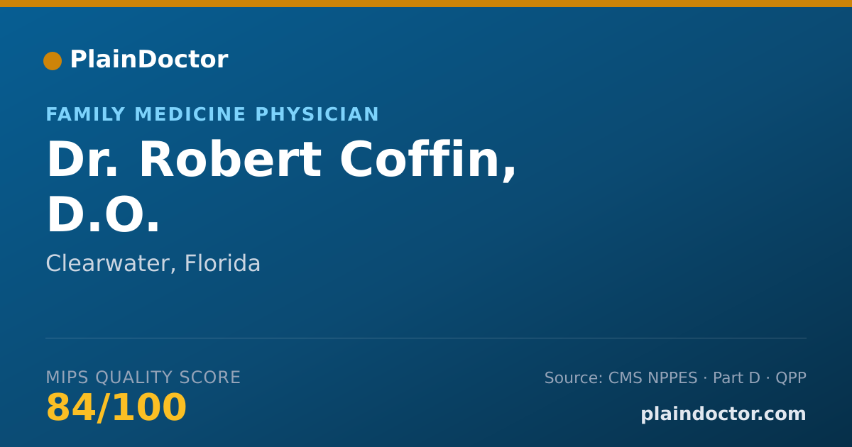 Shareable card for Robert Coffin, D.O. - Family Medicine Physician, Clearwater, FL