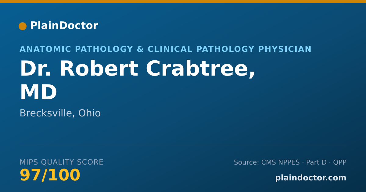 Shareable card for Robert Crabtree, MD - Anatomic Pathology & Clinical Pathology Physician, Brecksville, OH