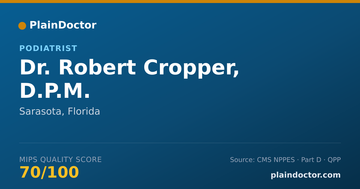 Shareable card for Robert Cropper, D.P.M. - Podiatrist, Sarasota, FL