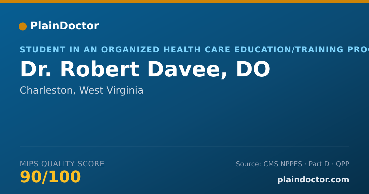 Shareable card for Robert Davee, DO - Student in an Organized Health Care Education/Training Program, Charleston, WV