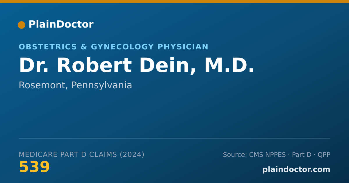 Shareable card for Robert Dein, M.D. - Obstetrics & Gynecology Physician, Rosemont, PA