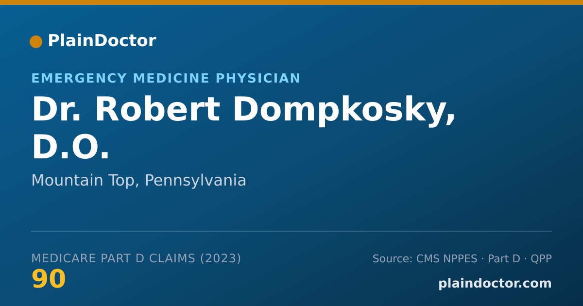 Shareable card for Robert Dompkosky, D.O. - Emergency Medicine Physician, Mountain Top, PA