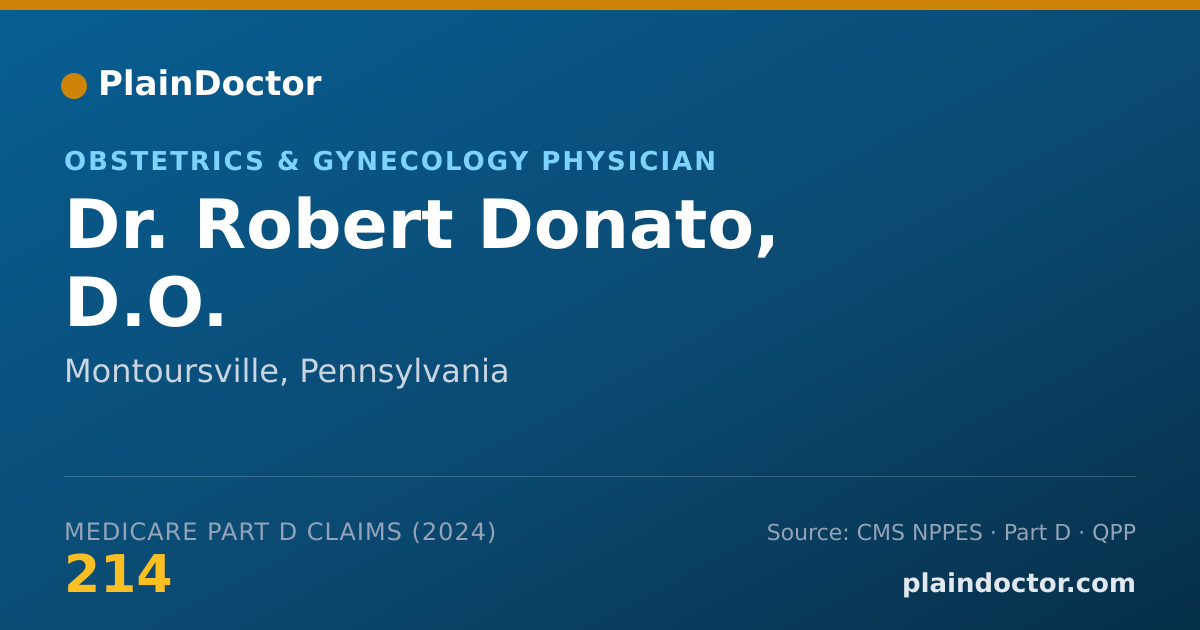 Shareable card for Robert Donato, D.O. - Obstetrics & Gynecology Physician, Montoursville, PA